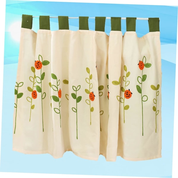 1Pc Pocket Curtains Door Curtains for Door Window Door Window Shades Embroidered Curtains Floral Sha