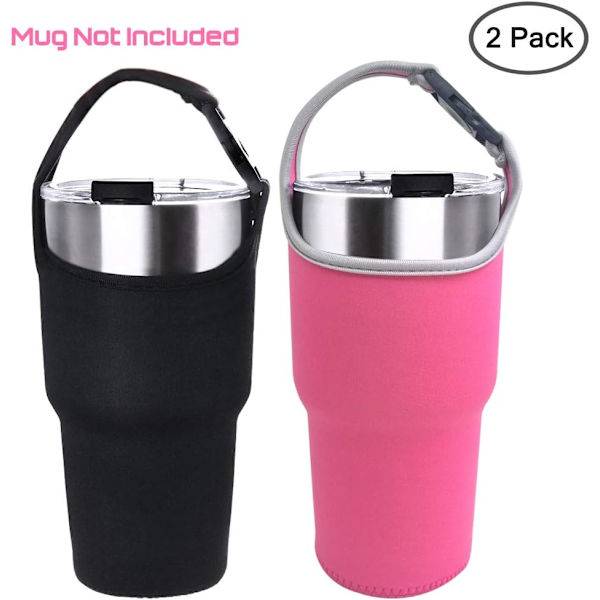2 stk. Sort, Rosy Tumbler Bæreholder Pung til Alle 30oz Plet