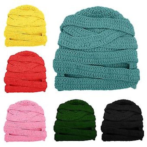 Mummyhatt Maskerad Rolig Hatt Halloweenfest Hatt Rolig Mummy Balaclava (Vit)