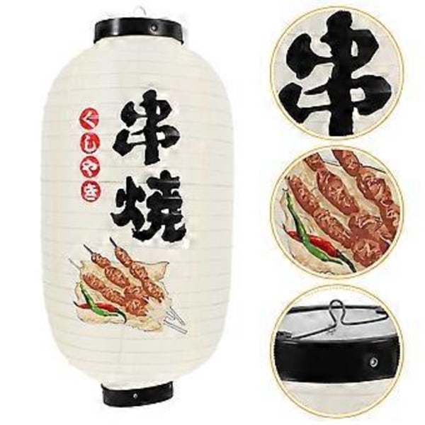 Japansk Restauranglykta Hängande Tyglykta Traditionell Lampskärm Dekor