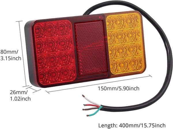 2 stk LED-baklys E-merket parkeringsposisjon blinklys w