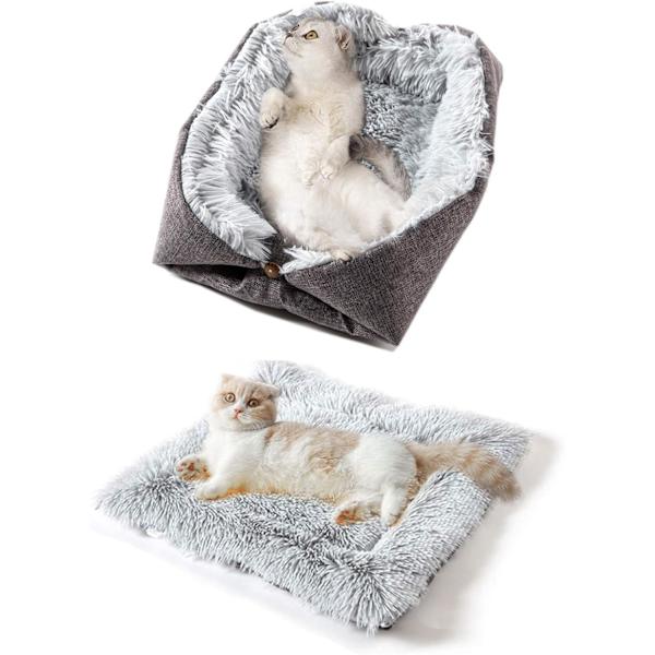 Kattbädd Kudde Bädd Kudde Bekväm Lugnande Bädd för Hund Katt Vinter