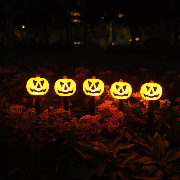 Halloween Solar Stake Lights (Stor Græskar)—Perfekt til fester, hjemsøgte huse og haveudstillinger