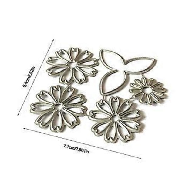 Vackra Blommor Metallstansar Schabloner Scrapbooking DIY Album Stämpel Papper