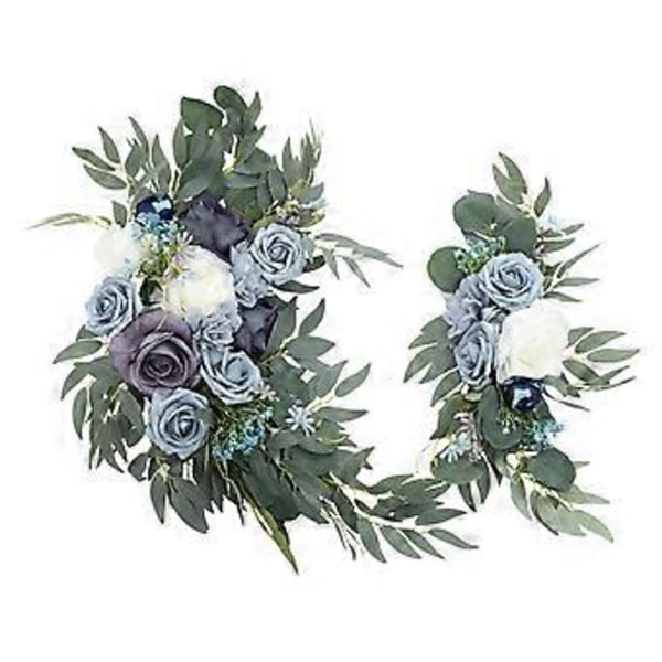2 stk. Simulerings Bryllup Kunstig Blomsterpynt Enkel DIY Bue Blomst