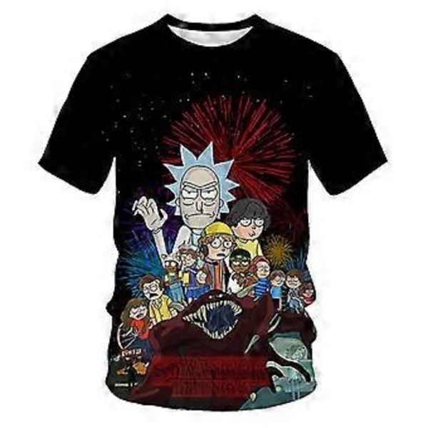Rick Morty Billede 3D Digital Print Herre Børne T-Shirt -NMAOV(120 6T F285)