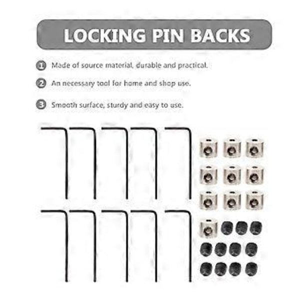 3 Sæt Cykeltilbehør Låse Pin Bagsider Emalje Metal Pin Holdere Revers Sikring Pin Bagsider Revers Metal Sikre Pin Bagsider