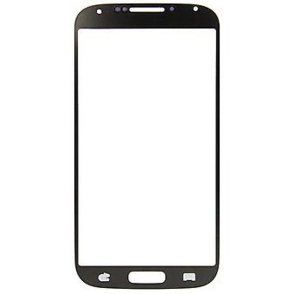 10 stk. Front skjerm ytre glasslinse for Galaxy S IV / i9500 Svart
