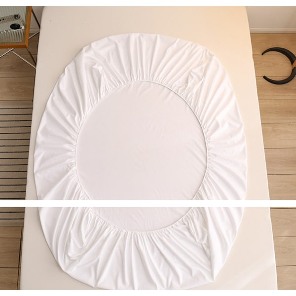 Visuel 137 * 190+35cm - Madrass cm, hvid, Madrassbeskyttelse C