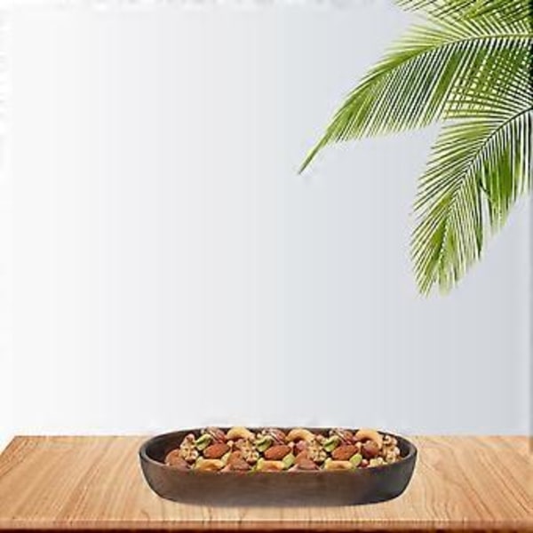 Båtformet Matfat Fruktskål Brødserveringsbrett Tre Serveringsfat Trebrett Smykkeskål