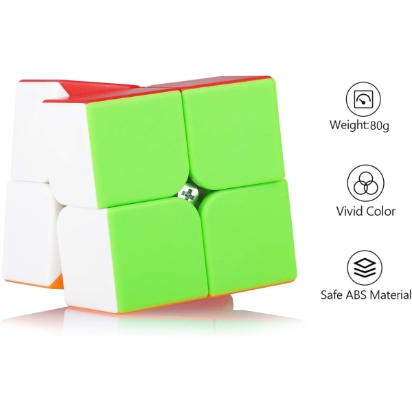 Set 2x2 3x3 Magic Stickerless Cubing Smooth Puzzles Cube Gam