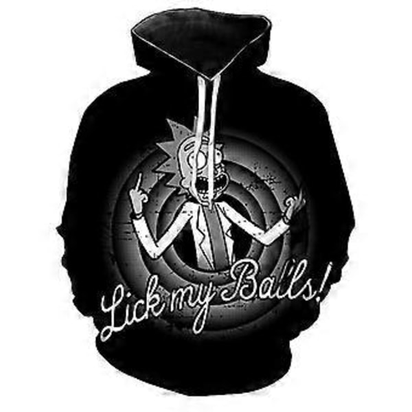 Rick and Morty 3D digitalt printet sweatshirt med hætte herre sweatshirt varmeoverførsel sweatshirt -NMAOV(M style 2)