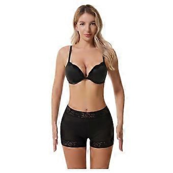 Underbukser til kvinder, højtaljede, sømløse, numseløftende trusser, mavekontrolshorts, flere størrelser tilgængelige (M Sort)