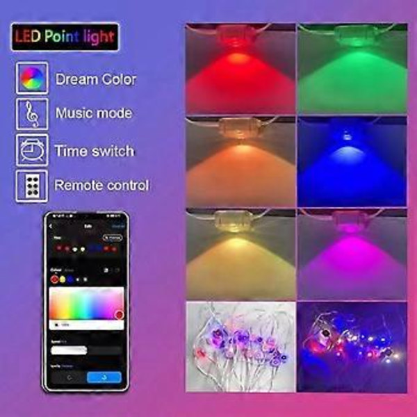Permanenta Utomhus Takfotslampor Smart RGBIC App Fjärrkontroll LED DIY Scenlägen lampa (24 Lampor Europeisk Standard)