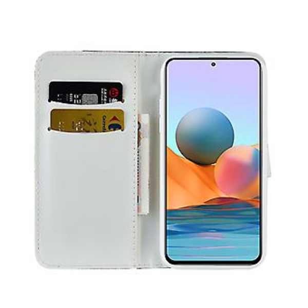 Lærveske til Xiaomi Redmi Note 10 Pro (Blå)