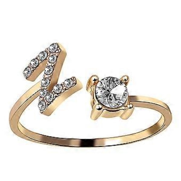Fingerringe enkelhed engelske bogstaver ringe mode smykker knoringe (Z Guld)