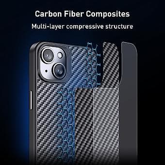 Kevlar TPU-telefonveske for iPhone 15 Plus