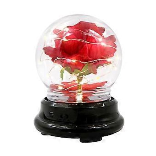 Attraktiv Blomsterkupollampa Perfekta Gåvor PET Ros Utsökt Blomster LED Kupollampa för Hem Qinhai