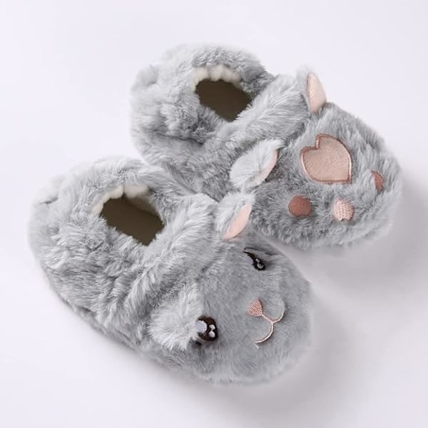 Baby Piges Bløde Plys Hjemmesko Tegneserie Varme Vinter Hjemmesko (Indvendig længde 14,5 cm)