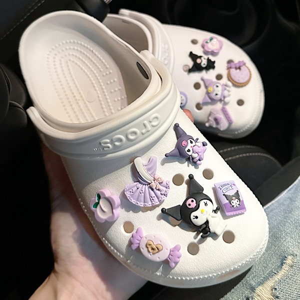 12 st Candy Kurome skoprylar för Croc Charms för tonåringar Man