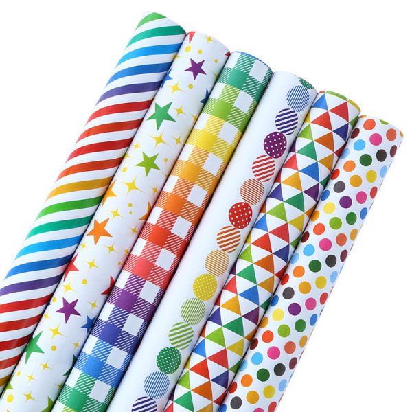 Geometriskt mönster Barnens dag födelsedagspresent inslagning papper, DI