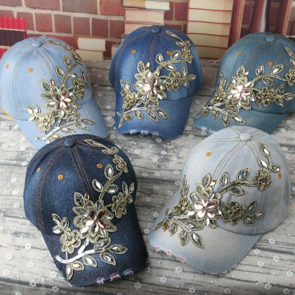 Hatten Diamant Brodert Baseball Cap Ande Tunge Hat Utendørs