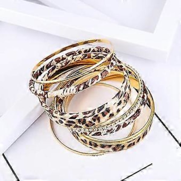 Leopard Armbånd for Kvinner - Flere Lag Casual Armbånd for Jenter Kvinner