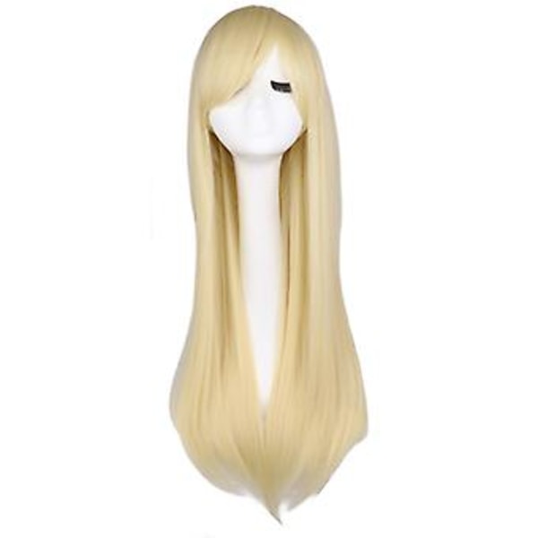 JUSCH Wekity 80cm Kaunis ja Charmantti Cosplay Suora Hiusperuukki, vaalea kulta, WZ-1250R