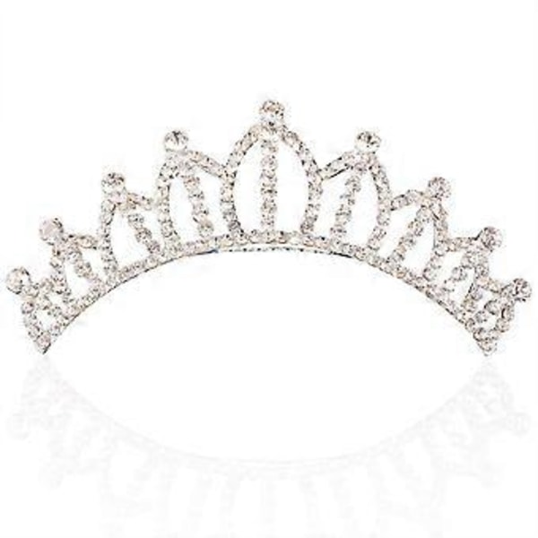 Mini Prinsesskrona Kam med Strass Barnkam Glittrande Pärla Huvudbonad Födelsedagshårprydnad Dekorativa Håraccessoarer för Flickor (stil 8)
