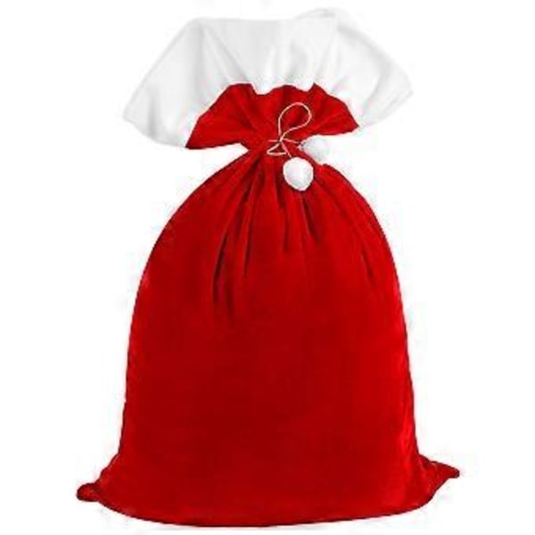 Store Julegaveposer Røde Julemandsposer Jumbo Velvet Sæk Julegodtepose Juleartikler til Venner Familier