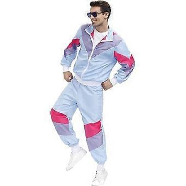 Dame Rave Outfit Skinnende Cropped Top Hættetrøje Metallisk Afslappet Lange Bukser Hætte Workout Sweatshirt Disco Danse Clubwear (Large Lyseblå)