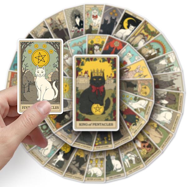 78 kattunge tarot resväska klistermärken, fashionabla kreativa personliga