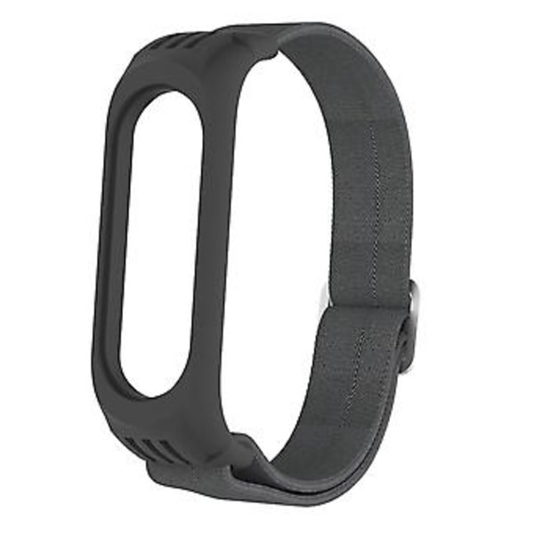 Twill 8-formad spänne armband för Xiaomi Mi Band 3 / 4 / 5 (Kol Svart)