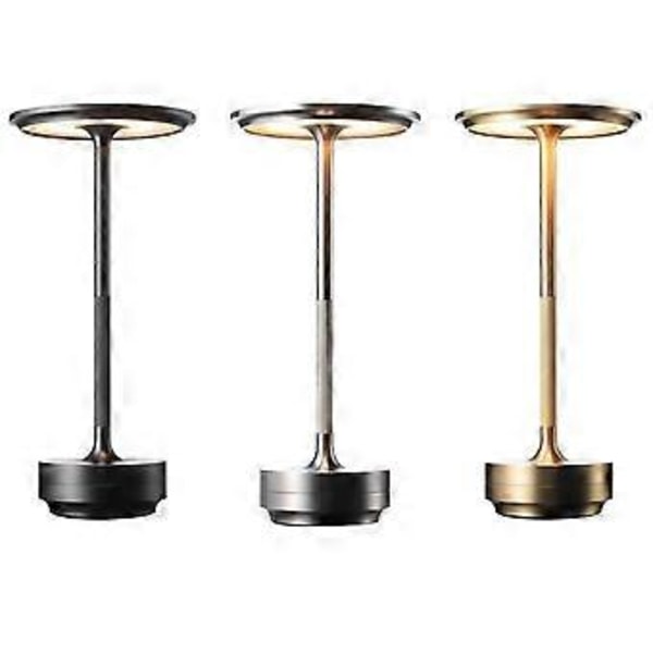 Moderne Trådløs LED Bordlampe Touch Dæmpbar USB Genopladelig Bar Natlampe (Guld)