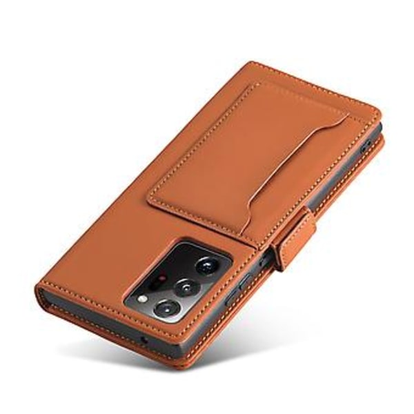 Läderfodral för Samsung Galaxy Note20 Ultra (Brun)