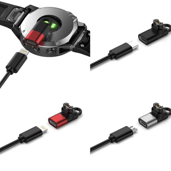 USB-C til Garmin/Min Adapter 3-pak, 90 Graders Kabel Urlader