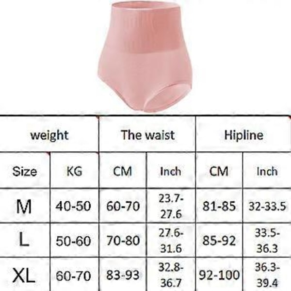 Opstrammende og Formende Trusser XL Sort Flerfarvet Pink Talje Grøn Abrikosfarvet Stof Grå Grafen Bomuld Dame Trusser (L Grå)