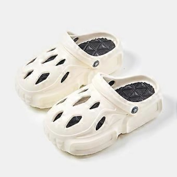 Sommerslippers EVA Sklisikre Sandaler Myke Tykksålede Hullsko For Kvinner (36 37 Hvit)