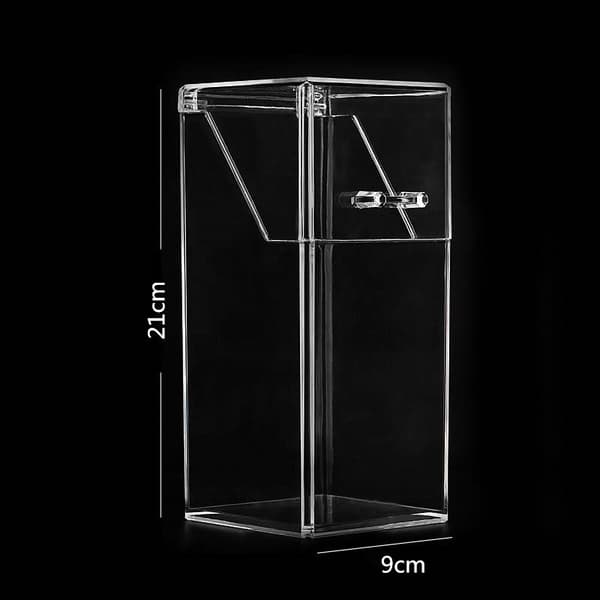 Förvaringsplats för 2 stycken transparent, hexagonformad akrylmakeup