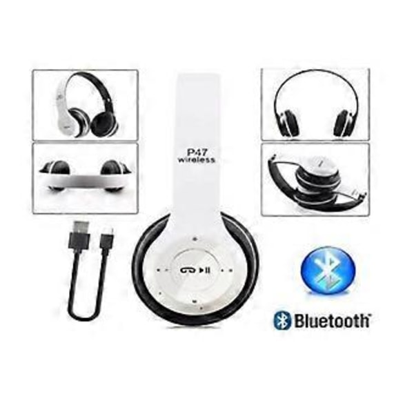 Trådløse Bluetooth Hodetelefoner Sammenleggbare Stereo Super Bass Øretelefoner (Rød)