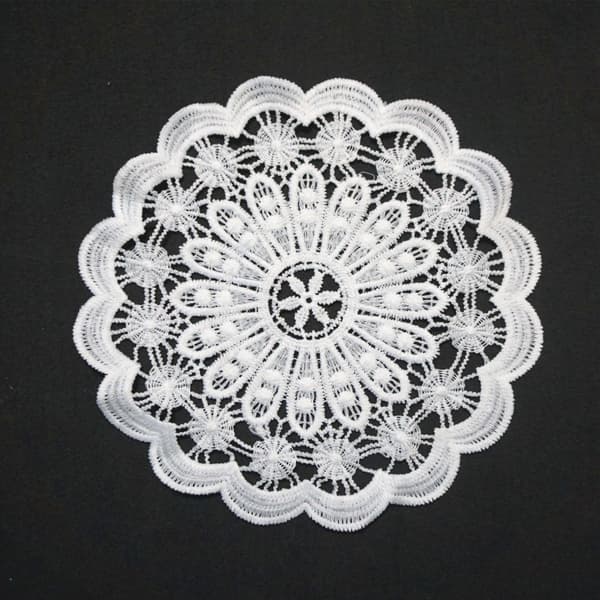 6 st 15 cm spetsduk (vit), bomullsspetsduk, Fabri
