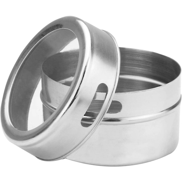 Magneettiset maustepurkit - 12 kpl | Etikettejä mukana | Ruostumaton teräs