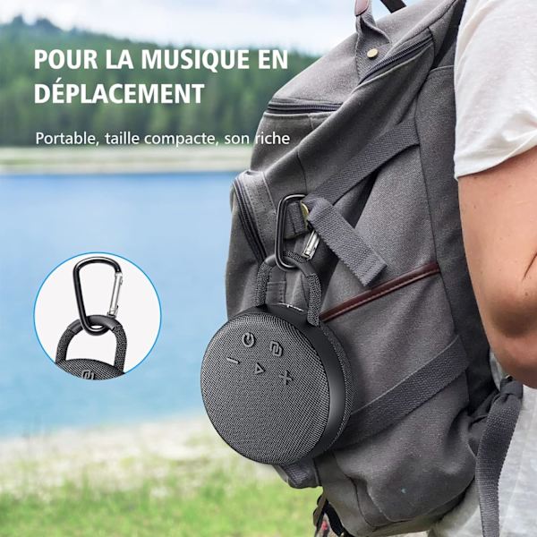 Pieni ja tehokas kannettava Bluetooth-kaiutin TF-kortilla ulkotiloihin, 10 W, Bluetooth 5.0 ja IPX7 Wat