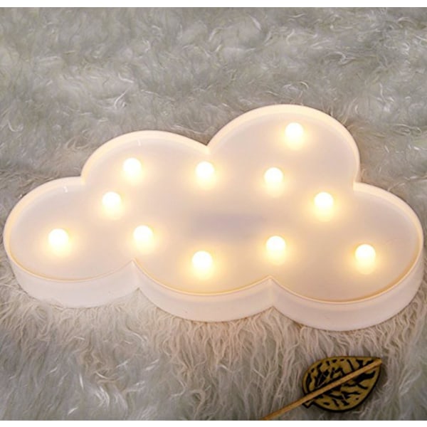 Moln Nattledslampa LED Skylt - Babylampa - Batteridriven Nu