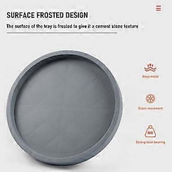 Rund Bevægelig Plantebakke med Hjul, Robust og Holdbar Industriel Mobil Base til de fleste typer Plantepotter (330 2 Kaffe)