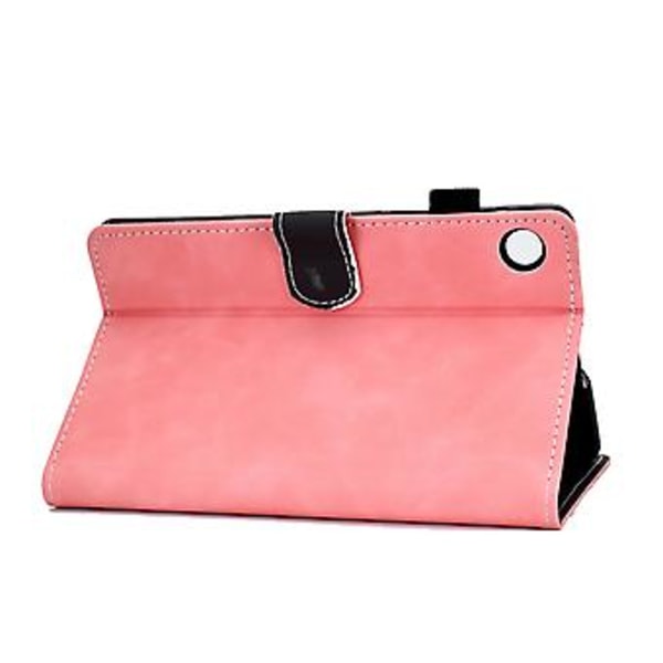 Lehmännahka-tekstuurista PU-tablettikuori Samsung Galaxy Tab A9+:lle (Rose Gold)