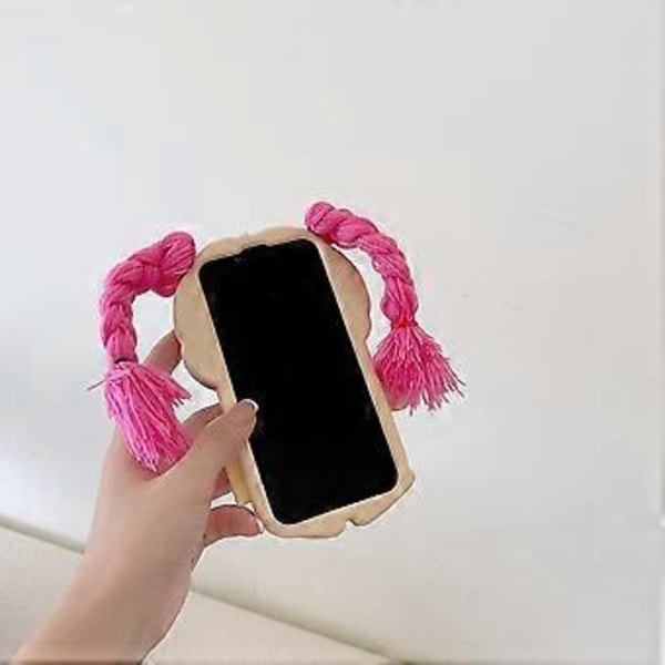 Etui for iPhone 14 Pro Max, Søt 3D Kawaii Telefondeksel Morsom Rosa Kanin Tegneseriedeksel med Grønne Solbriller Myk Silikon Gel Fallbeskyttelse Etui Wo