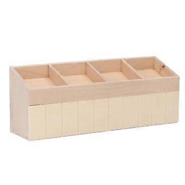 1:12 Skala Dockhus Fruktstånd Miniatyr Display DIY Målning 4 Fack Björk Trä Dockhus Frukt Grönsakshylla