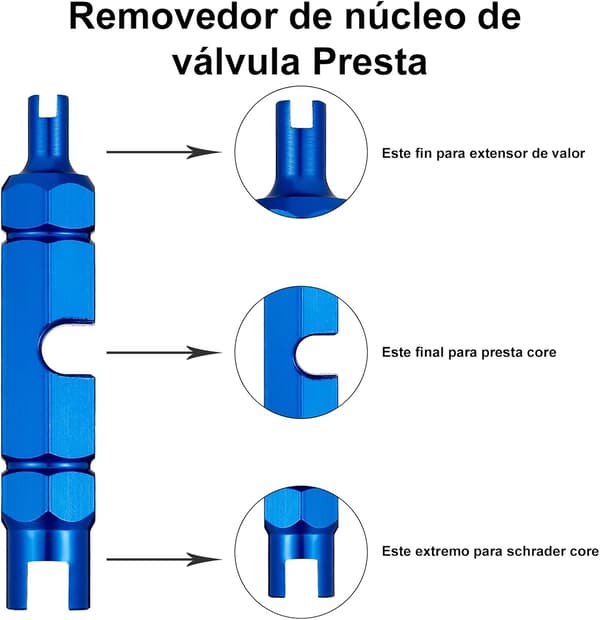 18-delad cykel Presta ventiladapterset cykelventilkonverter
