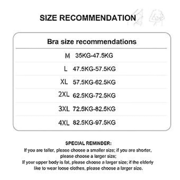 Bralette med frontlukning - Trådløs blonde-BH til kvinder, U-formet ryg, åndbar blondebralette, stor blonde-BH til kvinder (2XL sort)